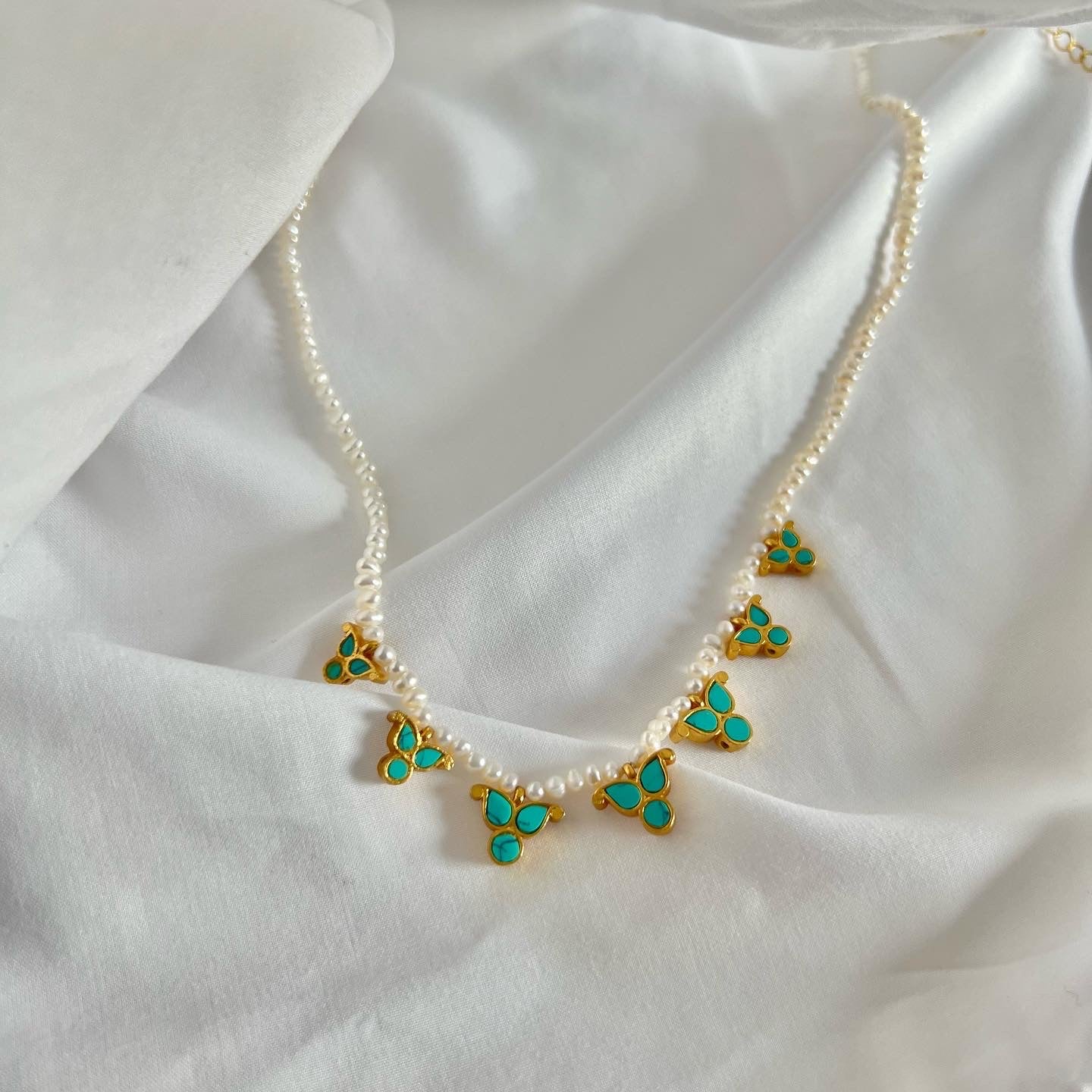 Turquoise Pearl Necklace