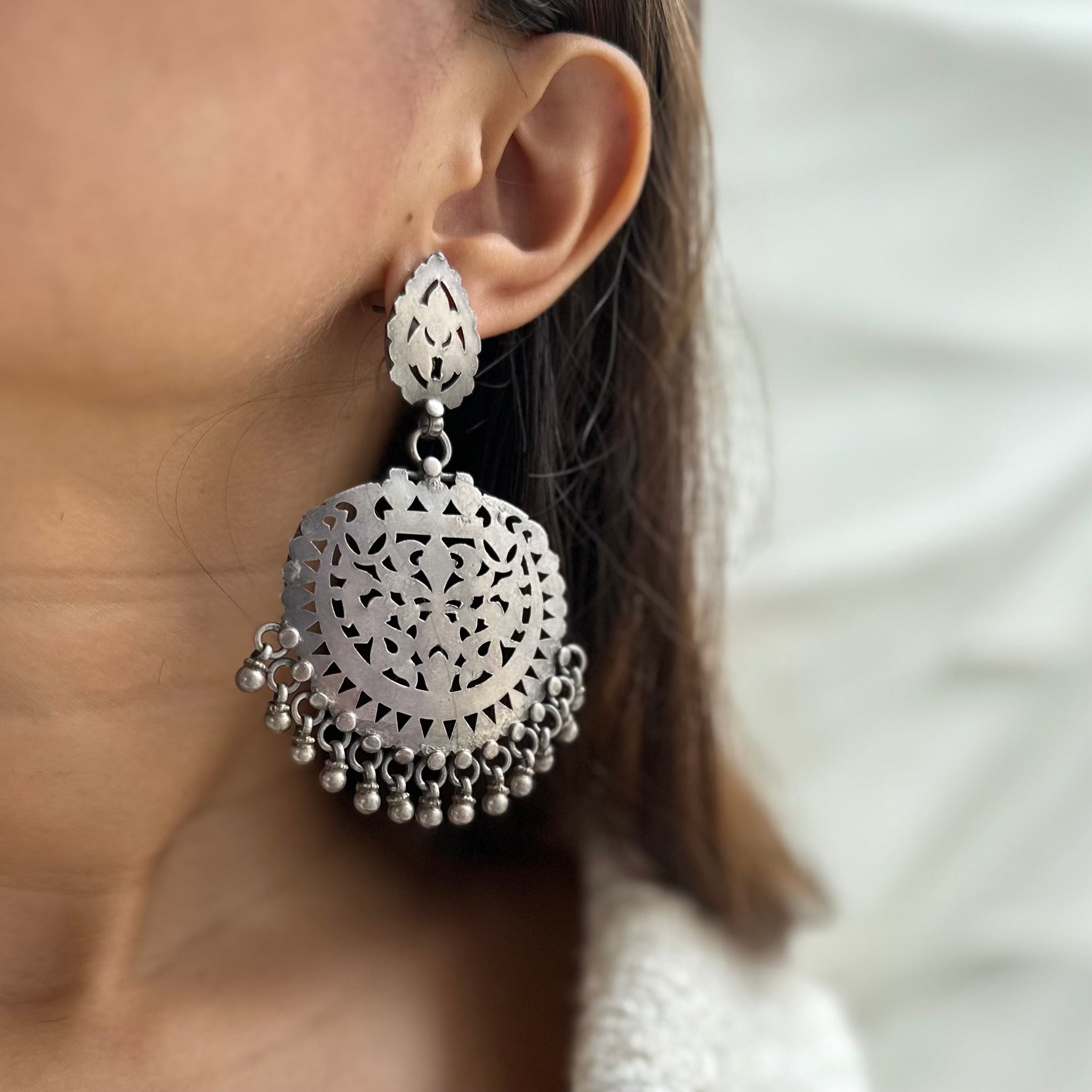 Arohi Silver Earrings