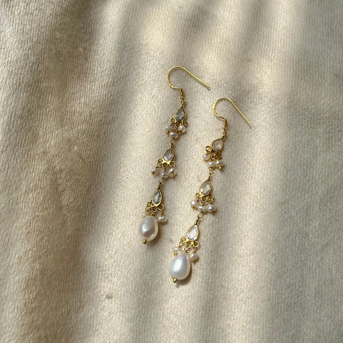 Clear Long Earrings