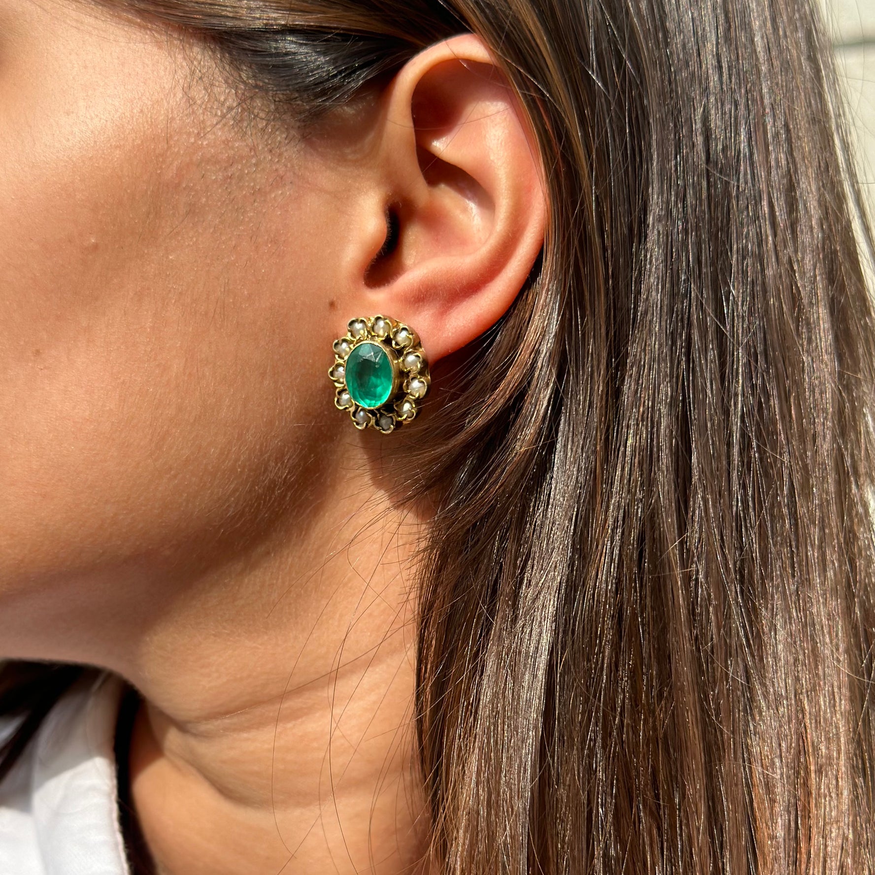 Antique Green Studs