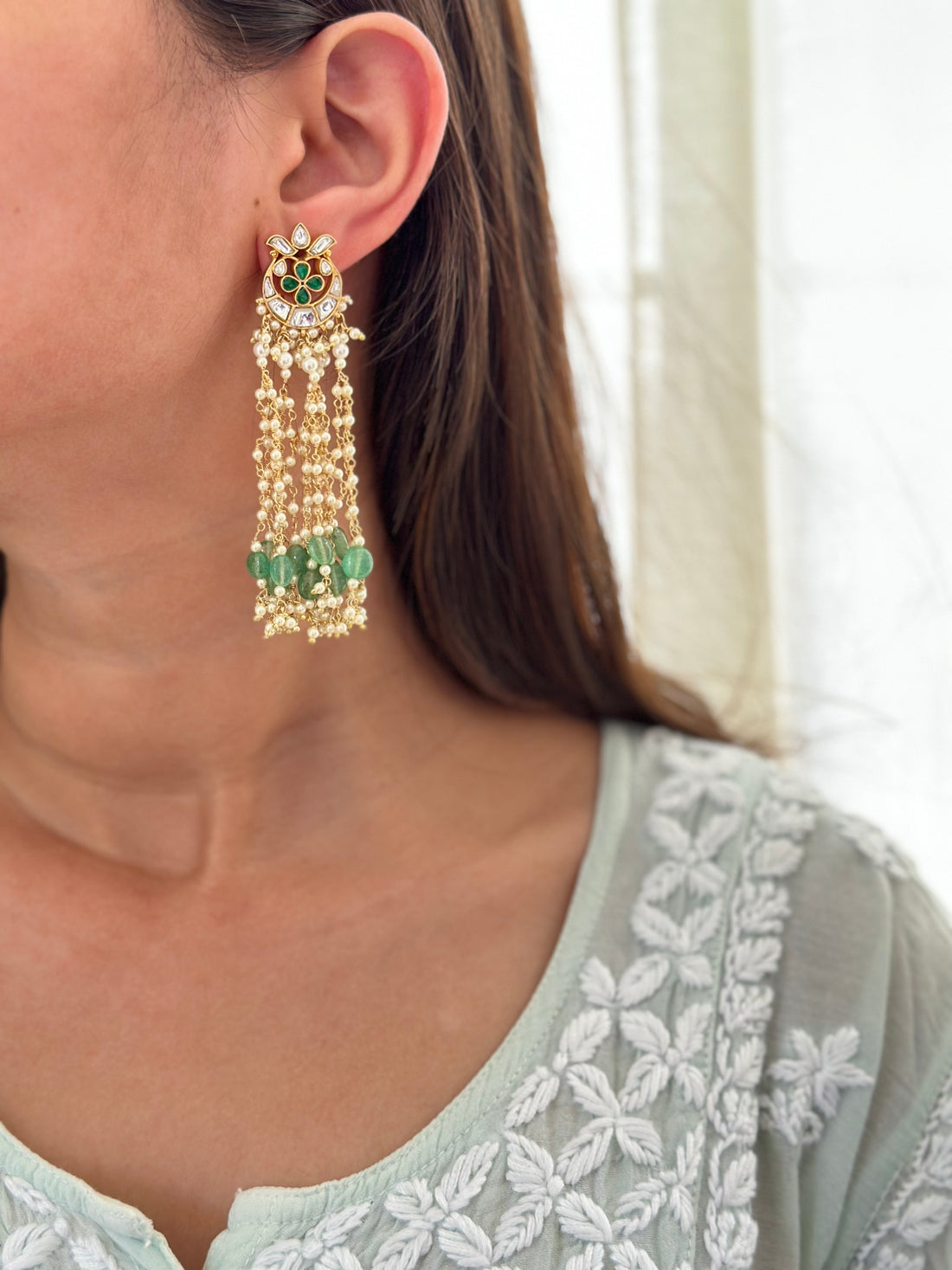 Chaandphool Long Earrings