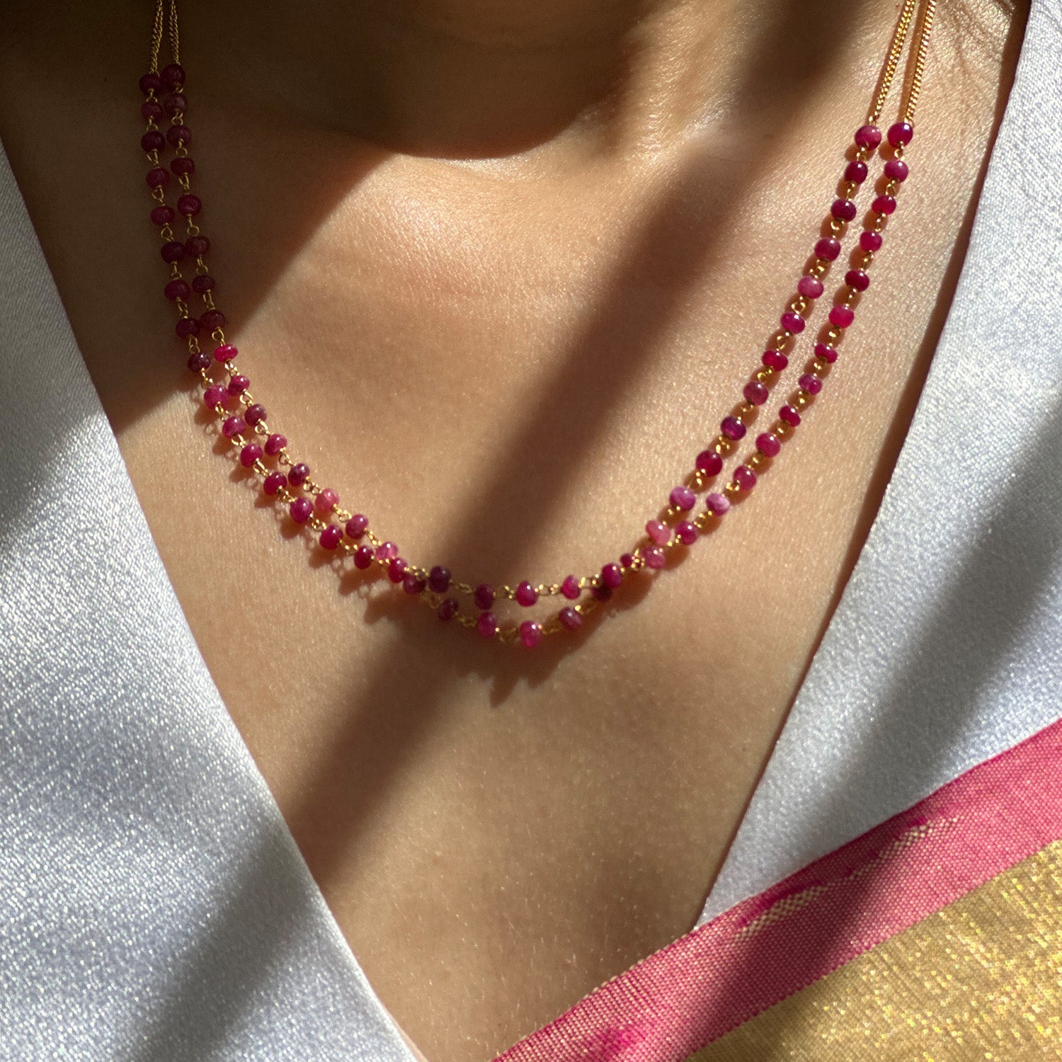 Ruby Double Layer Necklace