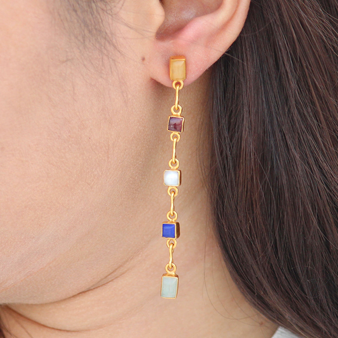 Panchratna Earrings