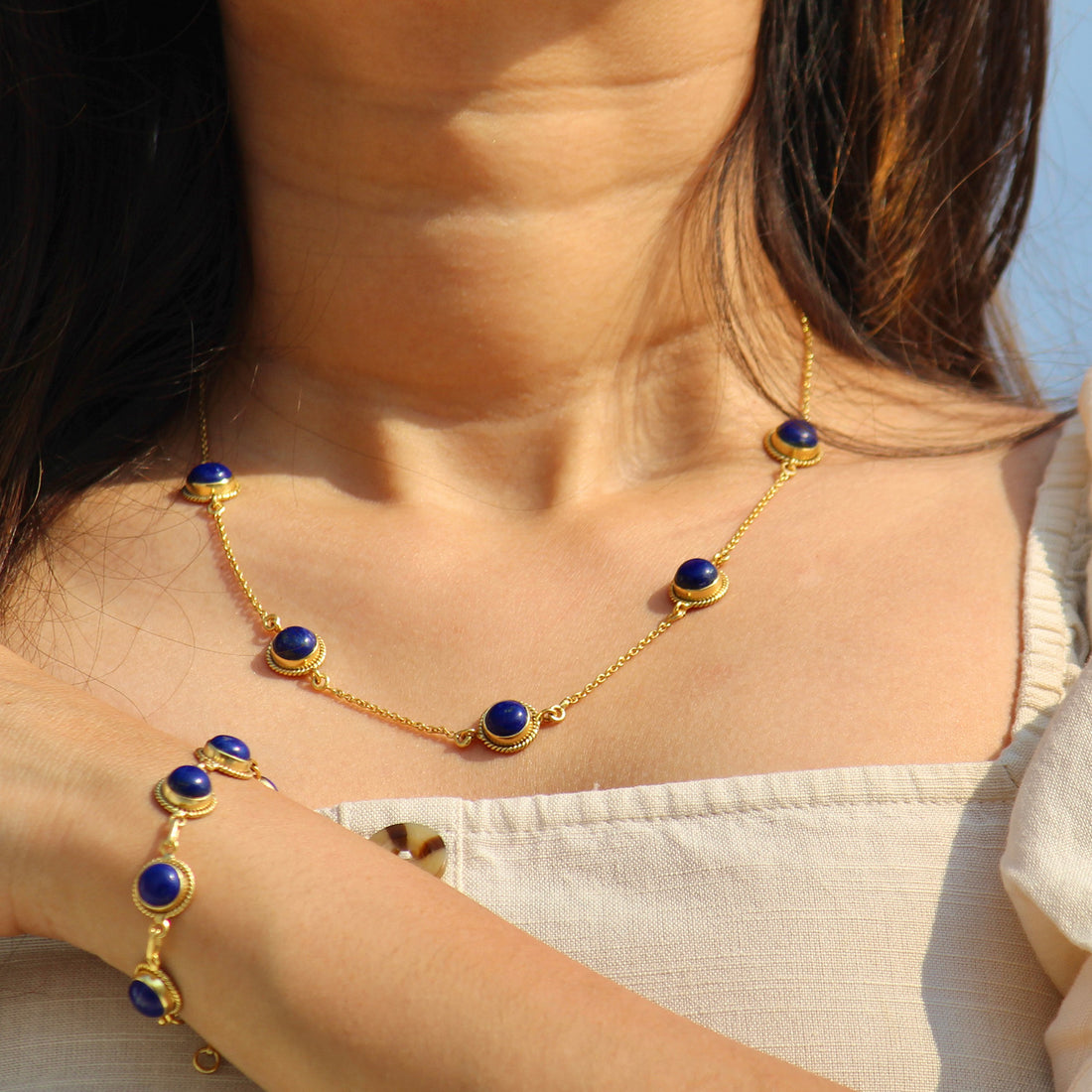 Neela- Blue Lapis Necklace