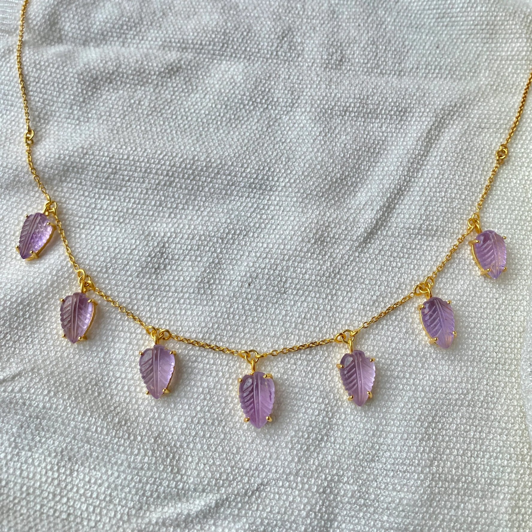 Jamun - Carved Amethyst Necklace