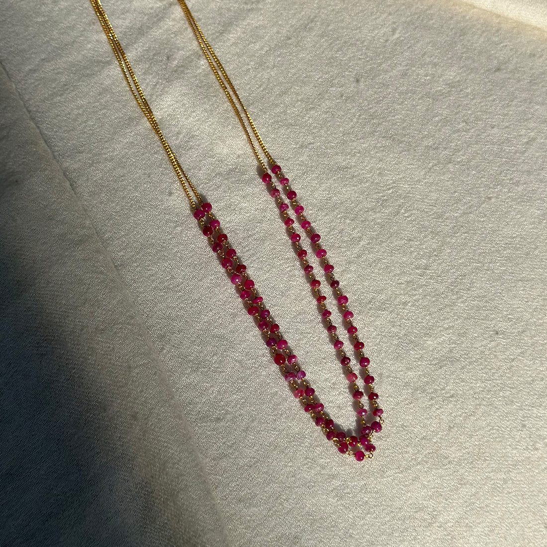 Ruby Double Layer Necklace