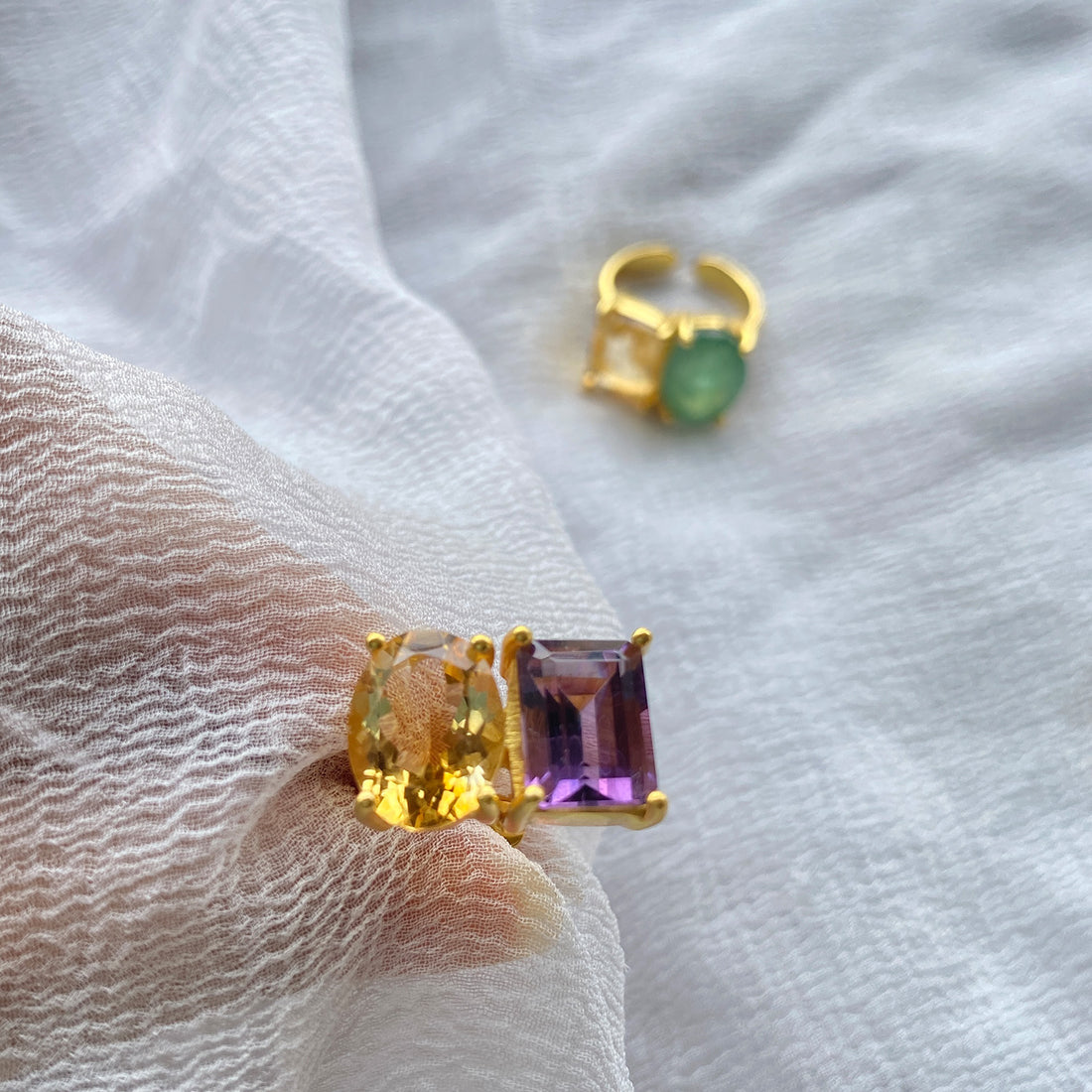 Amethyst - Citrine Ring