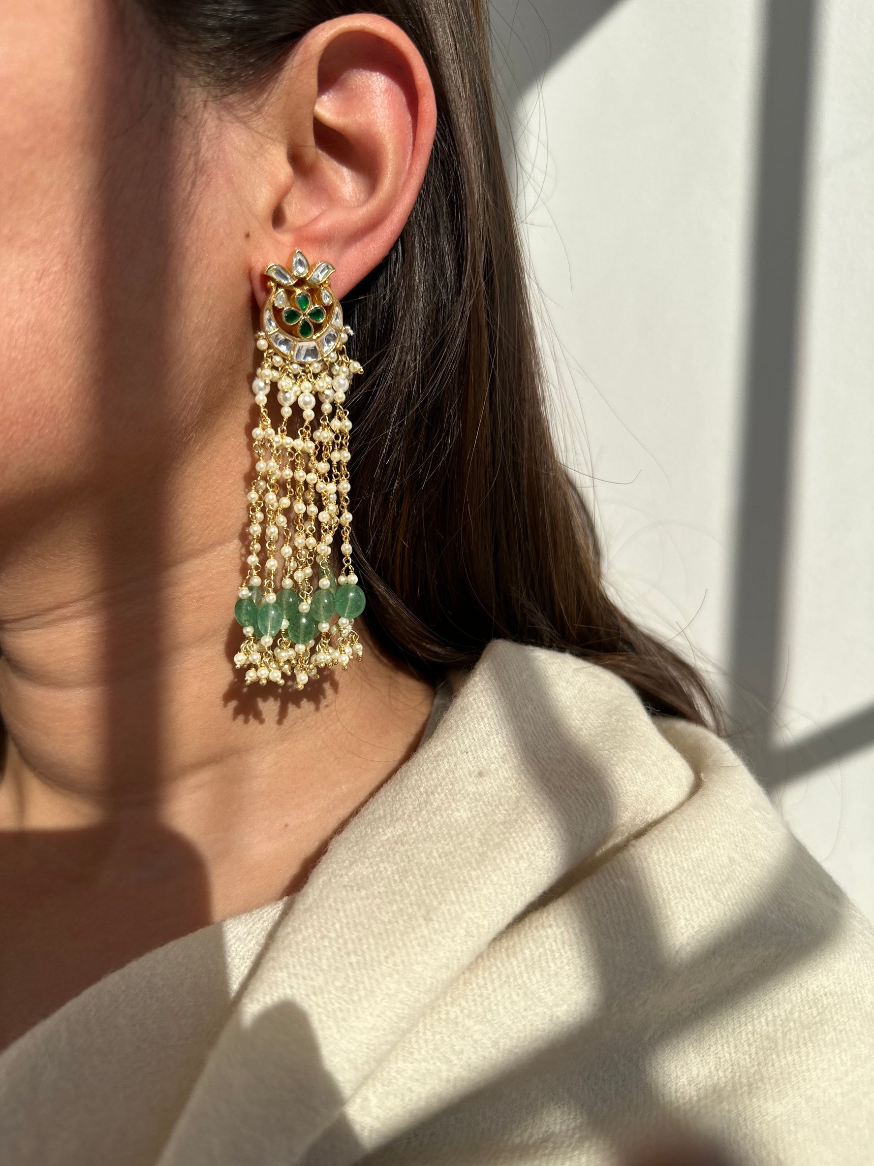 Chaandphool Long Earrings