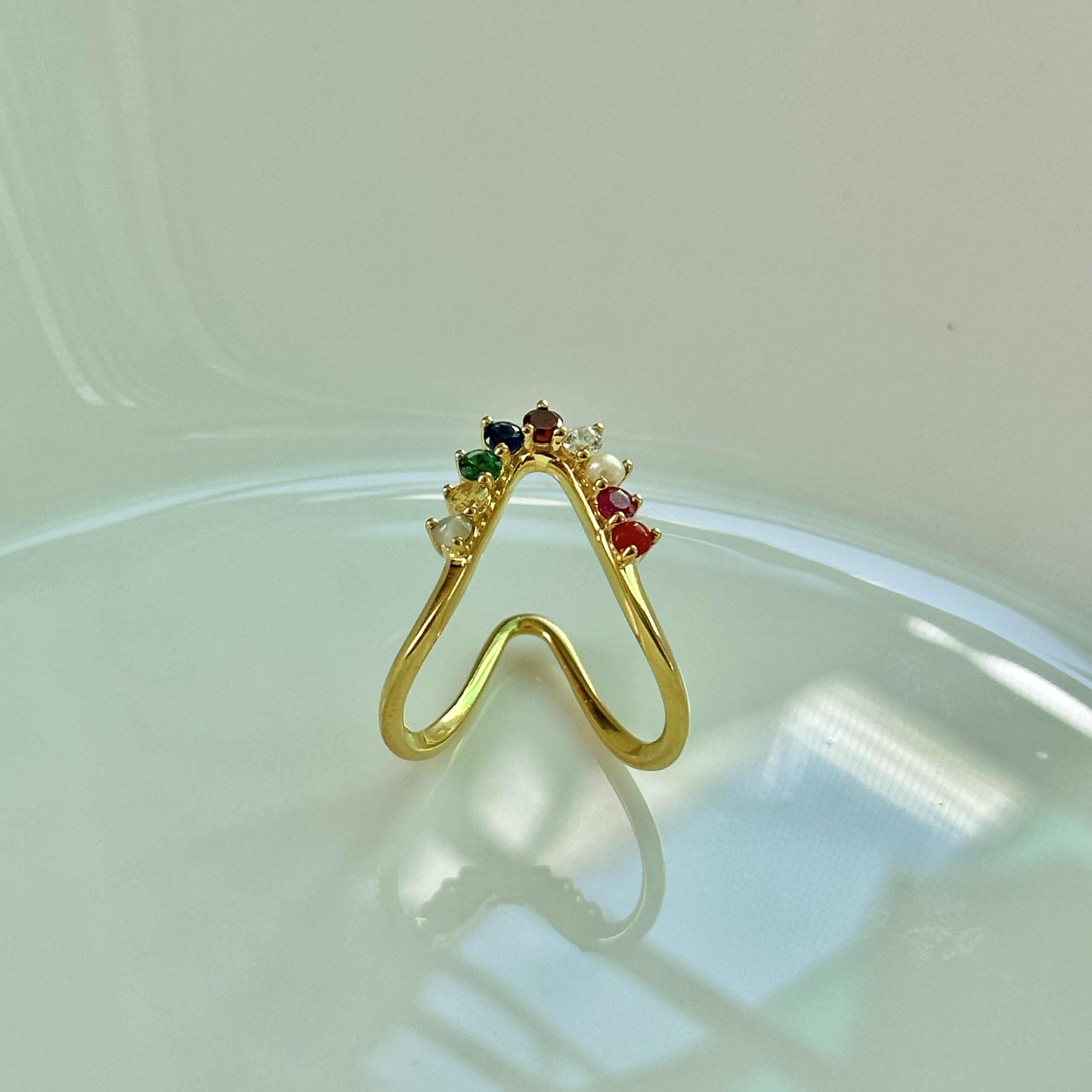 Vanki rings traditional Vanki/Vanki Trendi and adjustable Micro gold plated  Ring with AD stones. Random Design